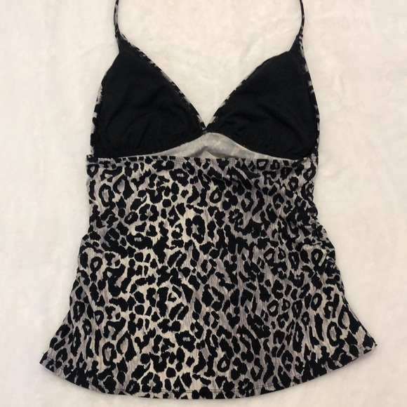 Jaclyn Smith Swim Tankini Size 8 ruching on sides Cute and Stylish Gold - Picture 4 of 5